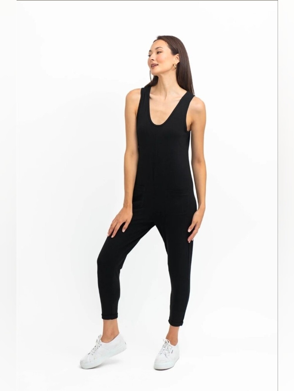 Smash+Tess Saturday Romper in Midnight Black Size XS
